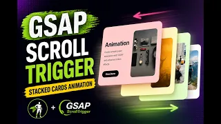 GSAP ScrollTrigger Card Animation Stacked Cards Sliding on Scroll