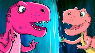 Pink Dinosaur's Hand Washing Adventure! 🦖 | Baby Dino | Fun For Kids TV Nursery Rhymes & Baby Songs