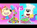 Download Lagu Rainbow Noodles Challenge: Chef vs Cute Girl😂Wolfoo New Episodes 2025 | Shadow Veil