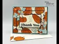 Triple Time Stamping Painter Pumpkins Sneak Peek Thank You Card
