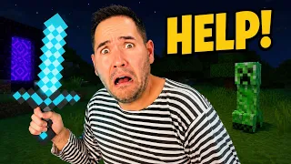 I Got Trapped In Minecraft REAL MODE!