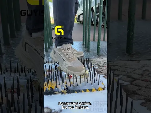 Real foot protection for workers#safetyshoes #workboots #antismash