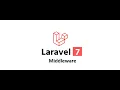 Laravel 7 Ep-33 Middleware in laravel in English
