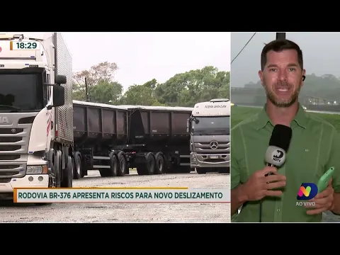 Rodovia BR-376 apresenta riscos para novo deslizamento