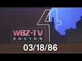 WBZ TV Channel 4 NBC Boston Massachusetts Adverts 3-18-1986