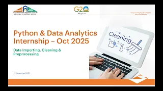 Python Data Analytics Internship Session 15 Data Import Export CSV Excel JSON SASF