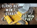 How to fix a zero turn that clicks but won t start