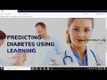Diabetes Prediction using Machine Learning Python Final Year Project