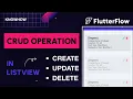 CRUD Operation in List View with FlutterFlow 2025 No Code Development
