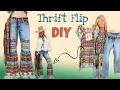 How To Make Boho Hippie Flared Bell Bottom Jeans