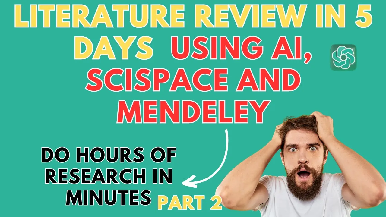 Outline Video Do hours of Research Literature review in minutes using AI tool (PART 2): Fast Citations, References