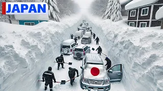 Japan is Freezing !✈️ Planes & Homes Completely Buried in Snow – Worst Blizzard in Years ❄️