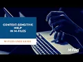 Press F1 for Context Sensitive Help in M-Files Intelligent Information Management System
