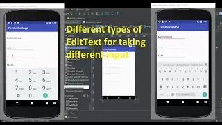 Types of Edit Text taking input in android validation for getting input in android Android share