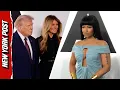 Lagu Nicki Minaj en Trump lopen samen over de rode loper voor de première van 'Melania' in Washington ...