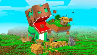 ¡ME HICE GIGANTE y ME COMÍ el MUNDO ENTERO en Minecraft!