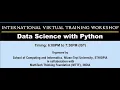 Day-III International Virtual Training Workshops on Data Science with Python