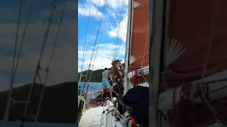 #sailing #singlehandedsailing #downhaul #loweringsails