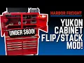 Harbor Freight Toolbox Hack Yukon Cabinets Flip and Stack Modification Budget Friendly