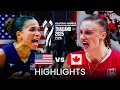 USA vs CANADA Highlights Women s Volleyball World Championship 2025