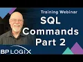 Training Webinar - SQL Commands 2