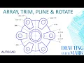 AutoCAD - Array Trim Pline and Rotate