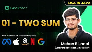 Two Sum LeetCode 01 Top Array Interview Question Java Two Pointers DSA Geekster Amazon
