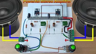 Download Stereo Powerful Heavy Bass Amplifier // How to Make a Stereo Amplifier Using TDA2030 IC - Simple MP3