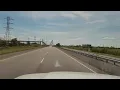 driving across the tall steep scary Rainbow Bridge in TX