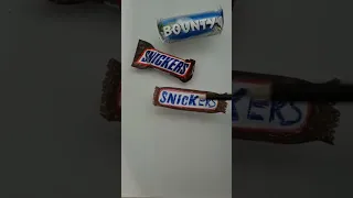 which one is real? #condsty #chocolate #candy #snickers #satisfying #food #bathtub #yummy #anime