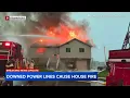 Downed power lines cause house fire amid severe weather in Frankfort