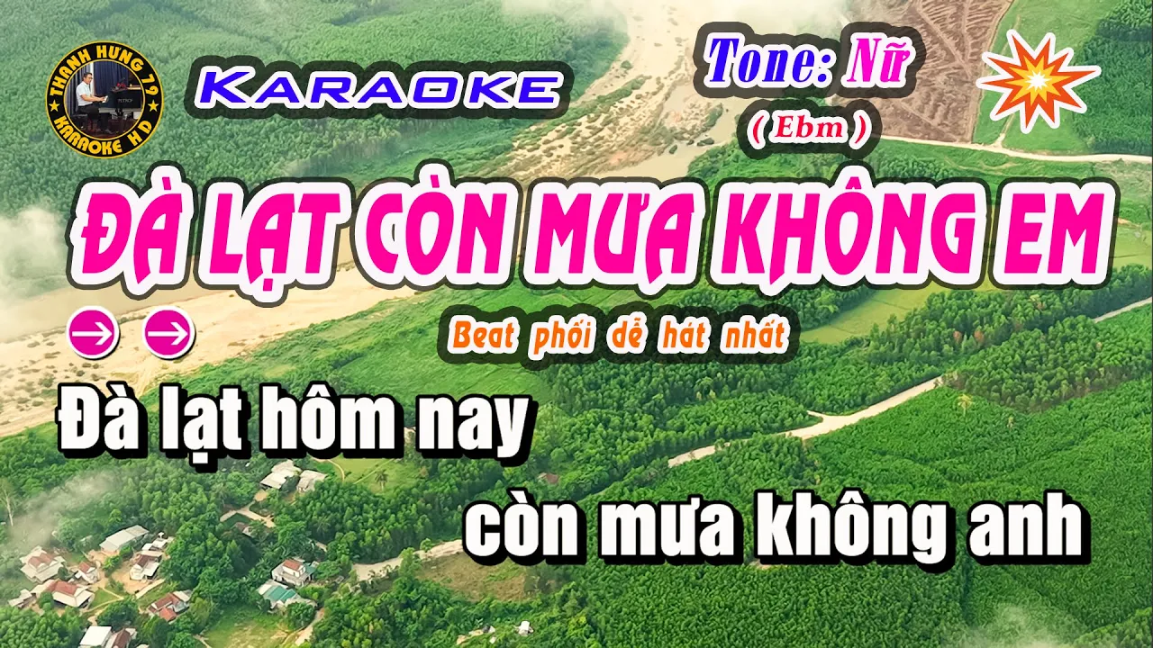 Đà Lạt Còn Mưa Không Em Karaoke Tone Nữ | Beat Phối Mới Cảm Xúc Nhất 2025 | Karaoke Thanh Hưng 79