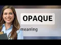 Opaque meaning of OPAQUE