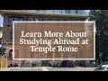 Temple Rome Info Session 2023