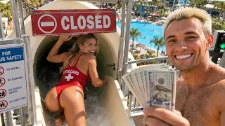 I Bribed Waterpark Employees to Break the Rules!