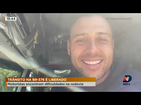 Trânsito na BR-376 é liberado após serviços de limpeza na rodovia