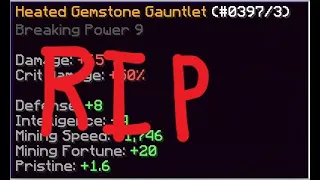 Dropping my pristine 5 gauntlet into lava on my ironman