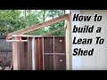 How to build a Lean to shed