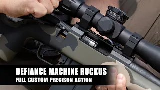 Defiance Machine Ruckus on Precision Bolt Action 338 BR 338 Whisper Build