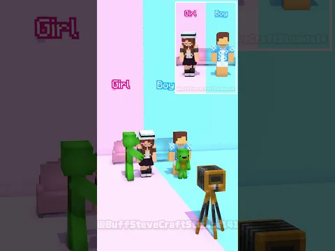 POV; (BTS) JJ Sister And JJ Smooth Criminal Dance Challenge - Minecraft Animation #maizen #minecraft