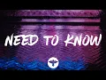 Doja Cat - Need To Know (Lyrics)