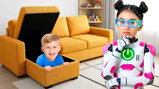 الأطفال يلعبون الغميضة مع روبوت ذكي!