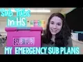 My Emergency Sub Plans Back to School Series