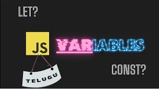 JavaScript Variables var let const Telugu