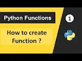 Python Tutorial in Hindi How To Create Function in Python-04 Function in Python