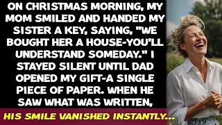 On Christmas Morning, My Mom Smiled and Handed My Sister a Key, Saying, "We Bought Her a House Yo.."