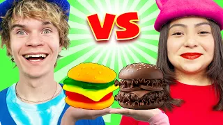 GUMMY Vs CHOCOLATE Food Challenge!