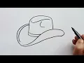 How to Draw Cowboy Hat Easy