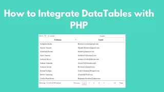 How to Integrate DataTables with PHP