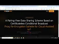 Pairing-Free Data-Sharing Scheme Based on Certificateless Conditional Broadcast Proxy Re-Encryption